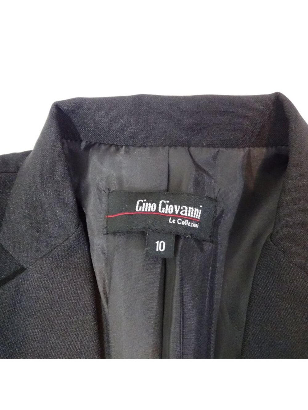 Gino Giovanni Black Blazer Jacket Boys Size 10 Long Sleeve 2-Button Formal Party - Picture 5 of 9